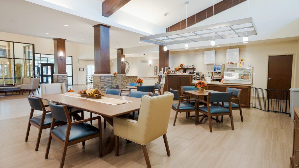 Dining room of BirchPointe, a skilled nursing facility